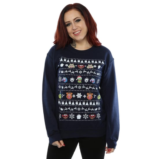 Disney Womens/Ladies The Muppets Christmas Heads Sweatshirt (Deep Navy) - Image 2