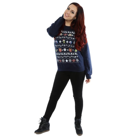 Disney Womens/Ladies The Muppets Christmas Heads Sweatshirt (Deep Navy) - Image 4
