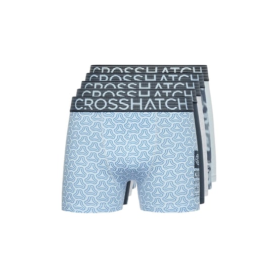 Crosshatch Heren Buzzard Boxershorts (Set van 5) (Marine/Grijs/Blauw) - Image 1