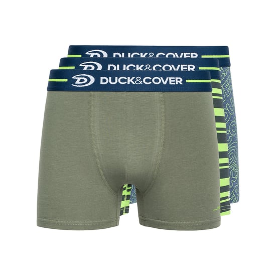 Duck and Cover Heren Amero Boxershorts (Pack of 3) (Groen/blauw/grijs) - Image 1