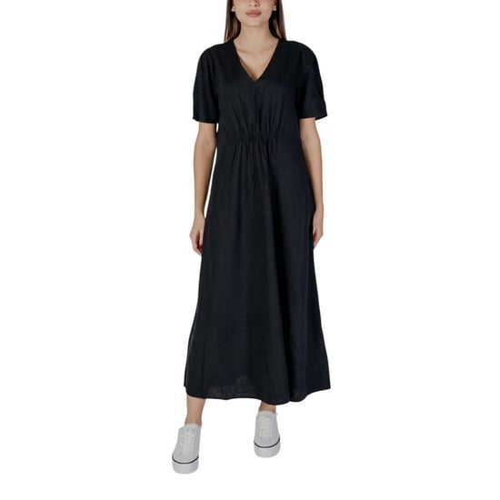 Relaxed Fit Maxi Dress Vneck Short Sleeves - Image 1