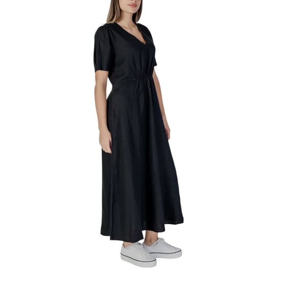 Ontspannen Pas Maxi Jurk V-hals Korte Mouwen - Image 4