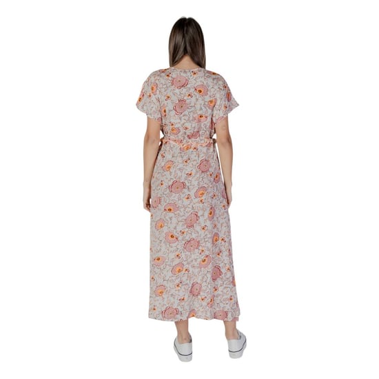 Bloemrijke Maxi Jurk V-hals Korte Mouwen - Image 2