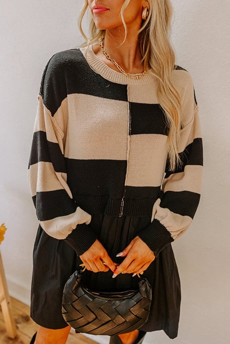 Color Block Sweater Dress - Image 5