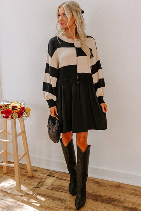 Color Block Sweater Dress - Image 6