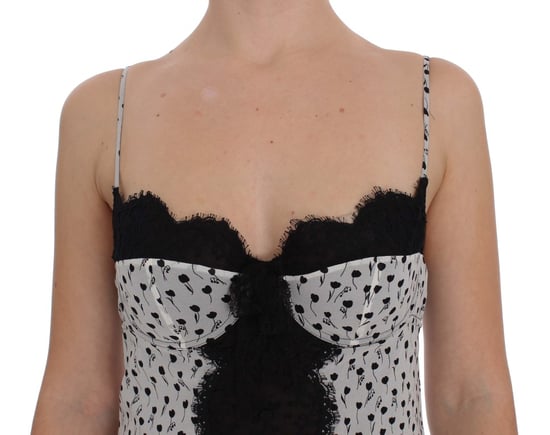 Dolce Gabbana Slipjurk met Bloemenprint en Kantafwerking - Image 4