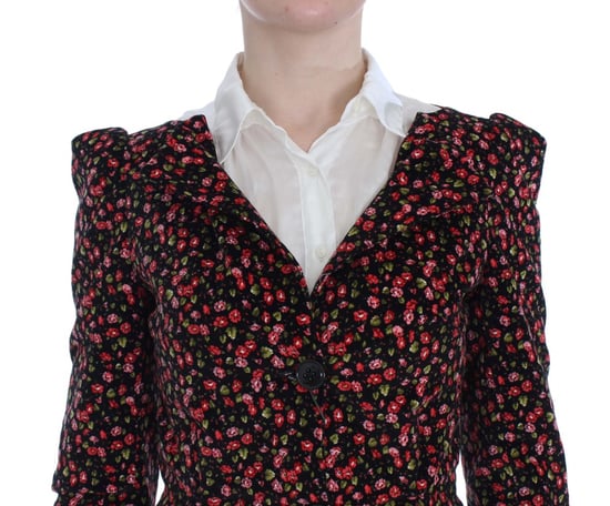 Floral Print Mini Dress Collared Long Sleeve - Image 4