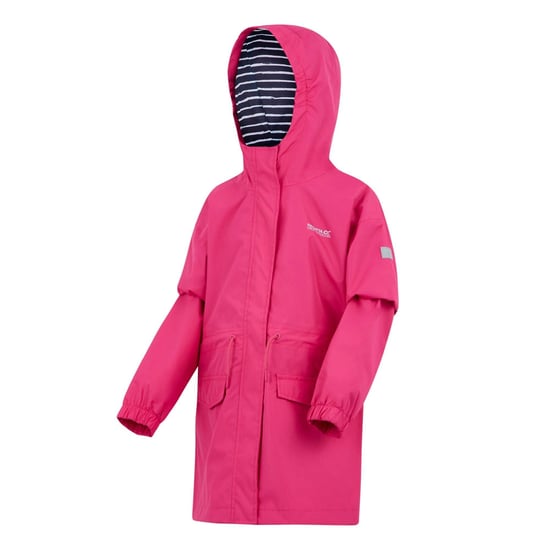 Regatta Ballina Stripe Waterproof Jacket för barn/ungdomar (Pop/Navy/Vit) - Image 3