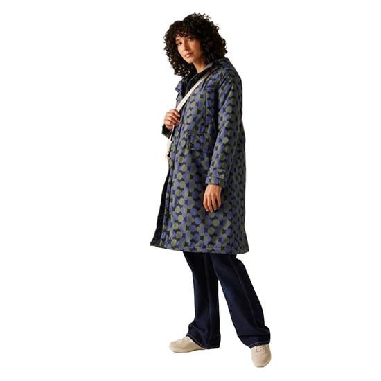 Regatta Waterdichte dames/dames Orla Kiely Floral lange jas (Blauw/Donkere Olijf) - Image 6