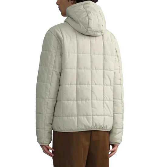 Fred Perry Mens Grid Insulated Padded Jacket (Oyster) - Image 3