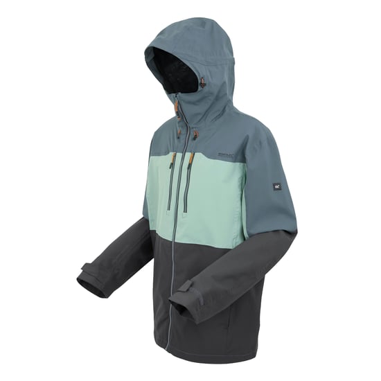 Regatta Mens Maland II Waterproof Jacket (Glacier/Stormy Weather/Ash) - Image 3