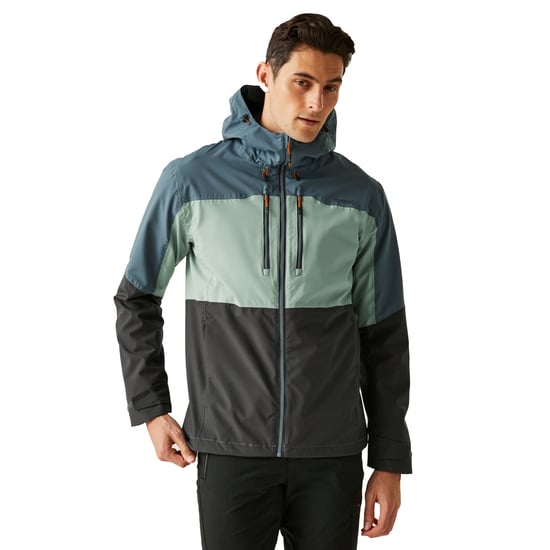 Regatta Mens Maland II Waterproof Jacket (Glacier/Stormy Weather/Ash) - Image 4
