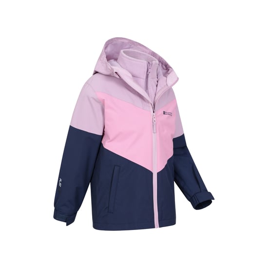 Mountain Warehouse Kinder/Kinder Lightning II 3 in 1 Waterdichte Jas (Donkerblauw/roze) - Image 3