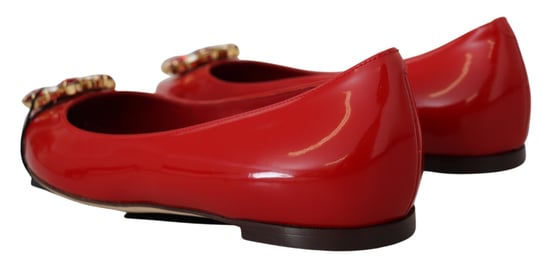 Patent Leather Ballerinas Red Crystal - Image 3
