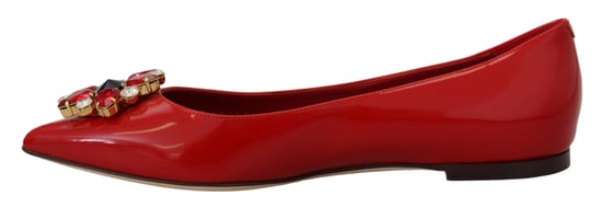 Patent Leather Ballerinas Red Crystal - Image 4