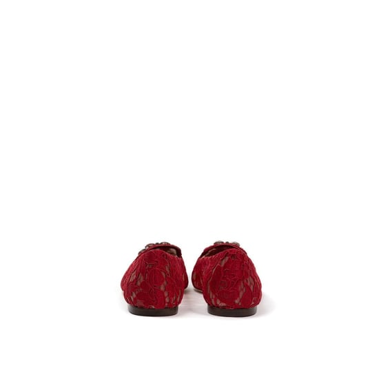 Lace Ballerinas Red Embellished Ballerinas - Image 3