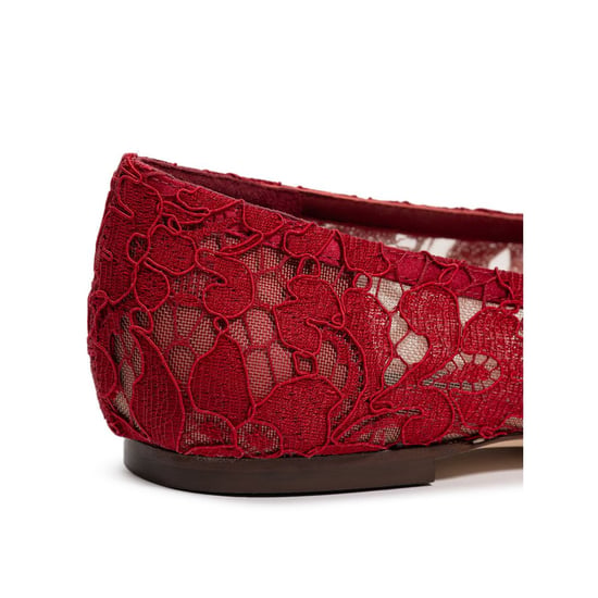 Lace Ballerinas Red Embellished Ballerinas - Image 5