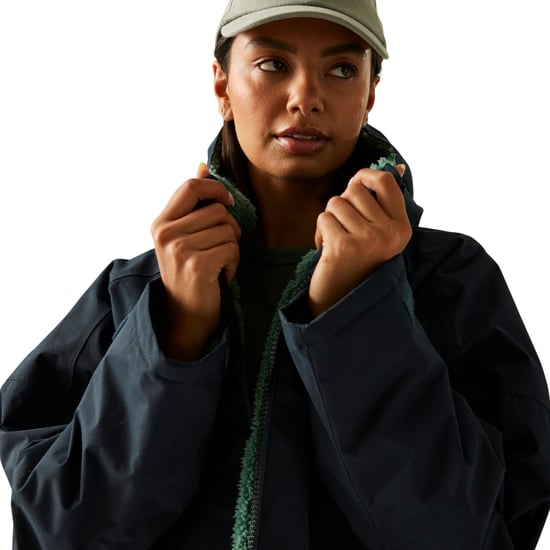 Regatta Unisex Adult Spirit Of Adventure Waterproof Changing Robe (Navy/Ivy Moss) - Image 4