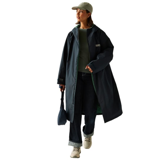 Regatta Unisex Adult Spirit Of Adventure Waterproof Changing Robe (Navy/Ivy Moss) - Image 6