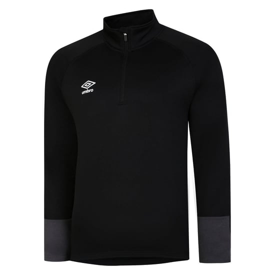 Umbro Childrens/Kids Total Training Quarter Zip Track Top (Black/White/Carbon) - Image 1