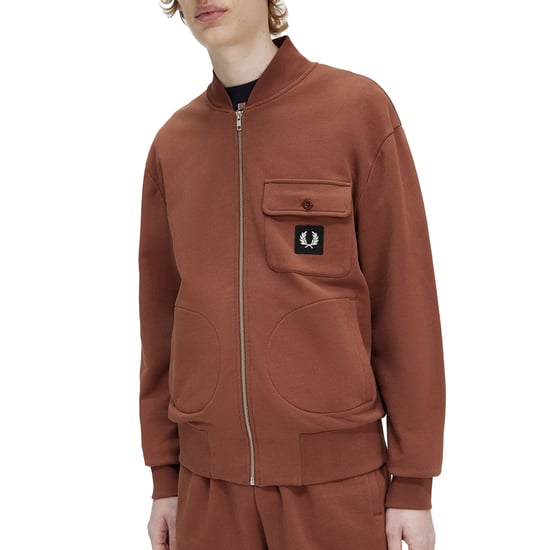Fred Perry Bomberjack met volledige rits voor heren (Whisky) - Image 3