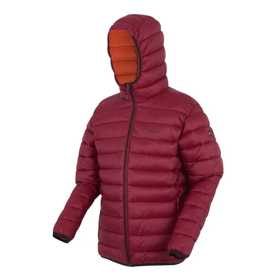 Regatta Mens Marizion Baffled Hooded Padded Jacket (Dark Maroon) - Image 3