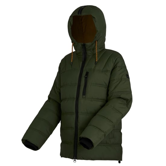 Regatta Mens Leeshaw Padded Jacket (Olive Night/Pumpkin Spice) - Image 3