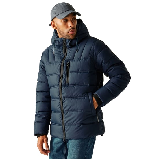 Regatta Mens Leeshaw Padded Jacket (Navy/Spring Lake) - Image 4