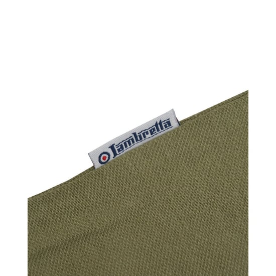 Lambretta Heren Contrast Paneel Vintage Poloshirt (Kaki Groen) - Image 4