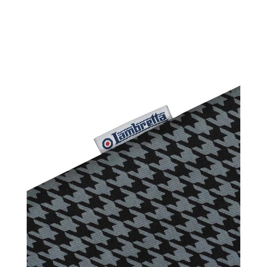Lambretta Mens Houndstooth Big & Tall Polo Shirt (Black/Iron) - Image 4