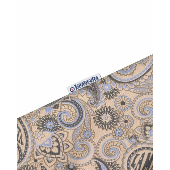 Lambretta Mens Paisley Polo Shirt (Stone) - Image 4