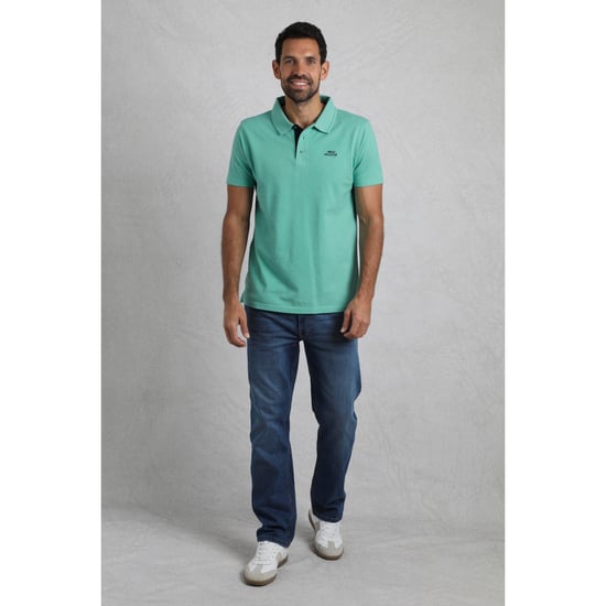 Weird Fish Heren Miles Pique Organic Poloshirt (Aquamarine) - Image 5