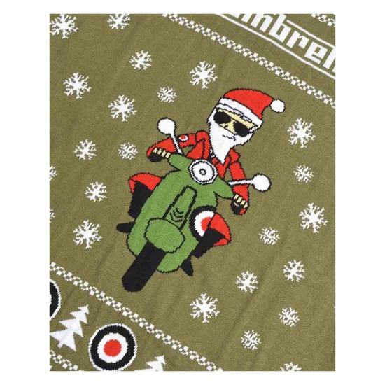 Lambretta Mens AW25 Scooter Christmas Jumper (Khaki) - Image 4