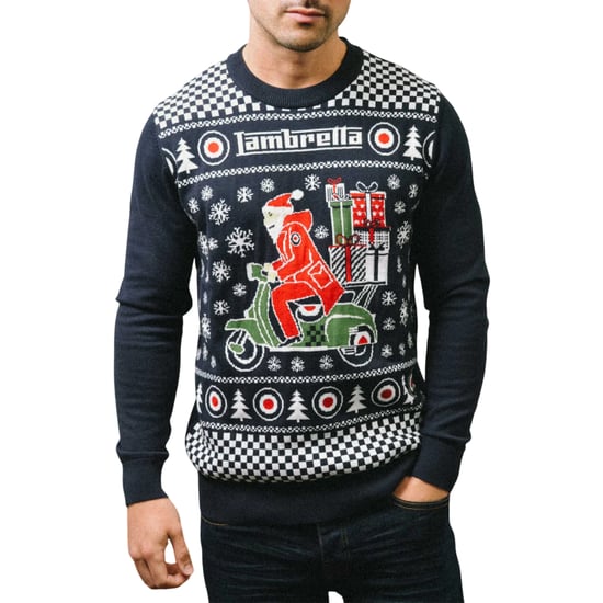 Lambretta Mens AW25 Scooter Christmas Jumper (Navy) - Image 5