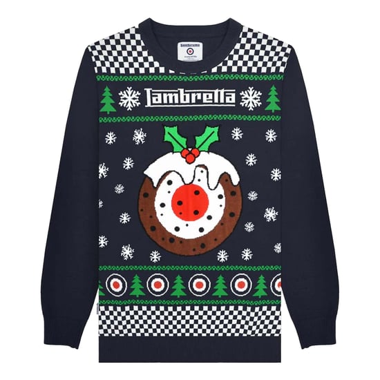 Lambretta Mens AW25 Target Christmas Jumper (Navy) - Image 1