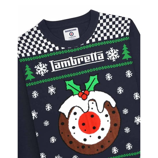 Lambretta Mens AW25 Target Christmas Jumper (Navy) - Image 3