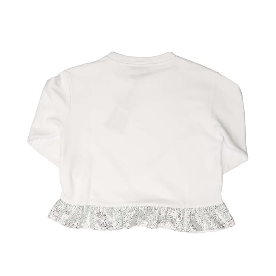 Emporio Armani Sweatshirt med enfärgat mönster för barn/ungdomar (Vit) - Image 2