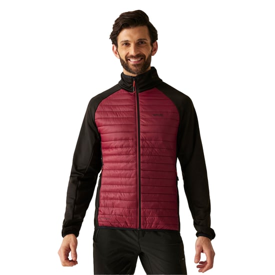 Regatta Clumber Hybrid Jacket för herrar (Mörk Maroon/Svart) - Image 4