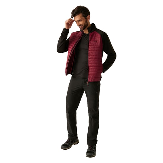 Regatta Clumber Hybrid Jacket för herrar (Mörk Maroon/Svart) - Image 5