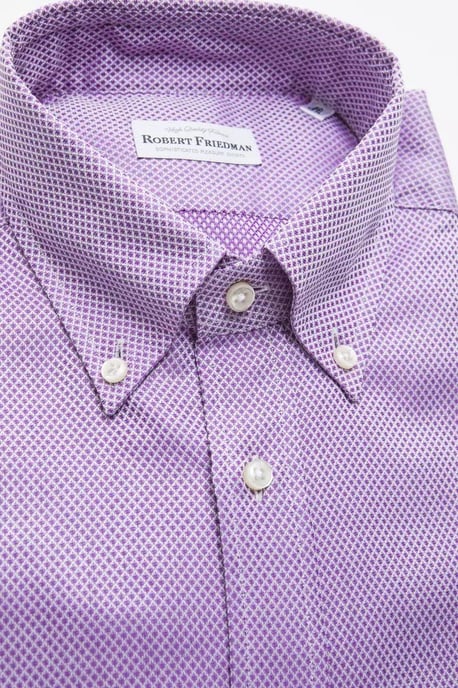 Purple Dotted Cotton Shirt - Image 2