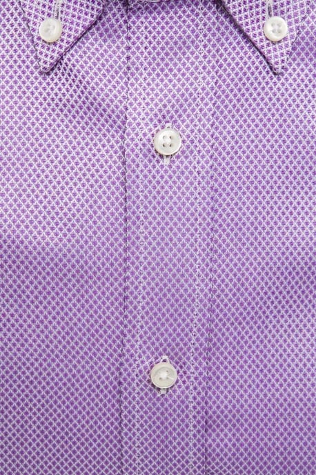 Purple Dotted Cotton Shirt - Image 3