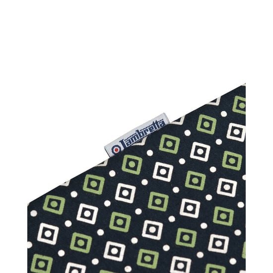 Lambretta Heren Geometrisch Big & Tall Polo Shirt (Marineblauw/Basilicum) - Image 4
