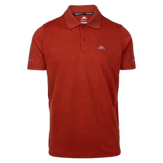 Trespass Mens Mckay Active Polo Shirt (Burnt Sienna Marl) - Image 1