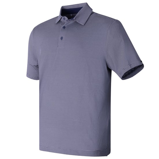 Under Armour Mens Playoff 3.0 Micro-Stripe Polo Shirt (Midnight Navy/Downpour Grey/Black) - Image 1