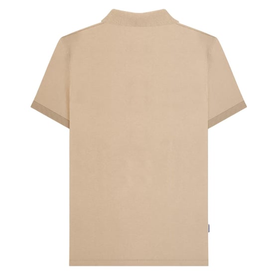 Lambretta Heren Contrast Paneel Vintage Poloshirt (Steen) - Image 2