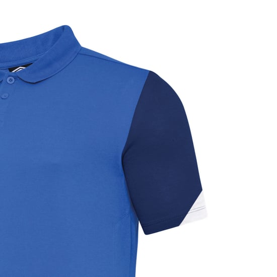 Umbro Mens Total Training Polo Shirt (Royal Blue/Dark Navy/White) - Image 2