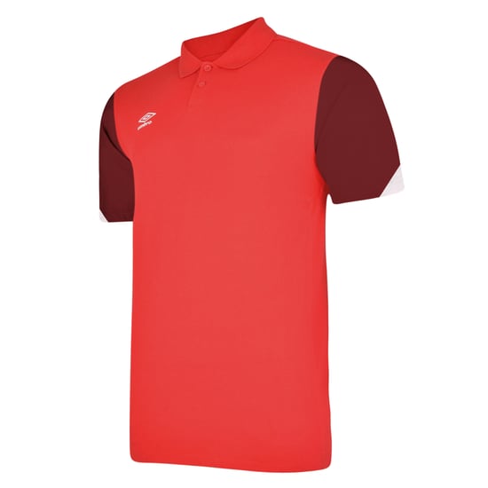 Umbro Mens Total Training Polo Shirt (Vermillion/Biking Red/Black) - Image 1