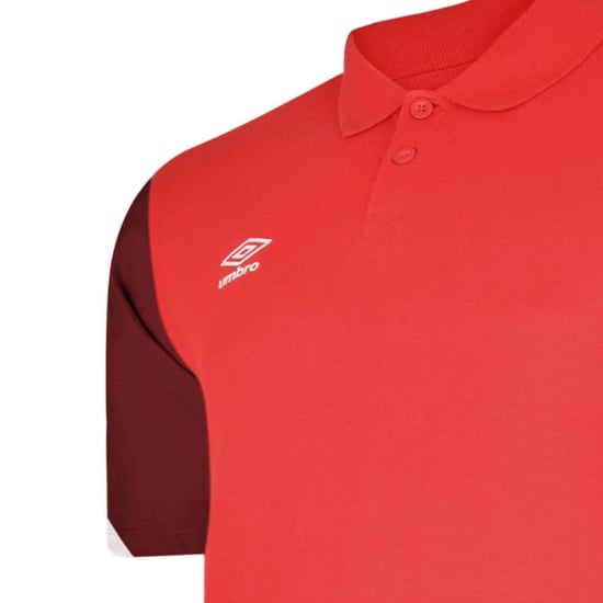 Umbro Mens Total Training Polo Shirt (Vermillion/Biking Red/Black) - Image 3