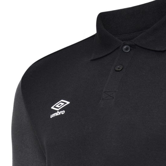 Umbro Heren Total Training Poloshirt (Zwart/Wit/Carbon) - Image 3