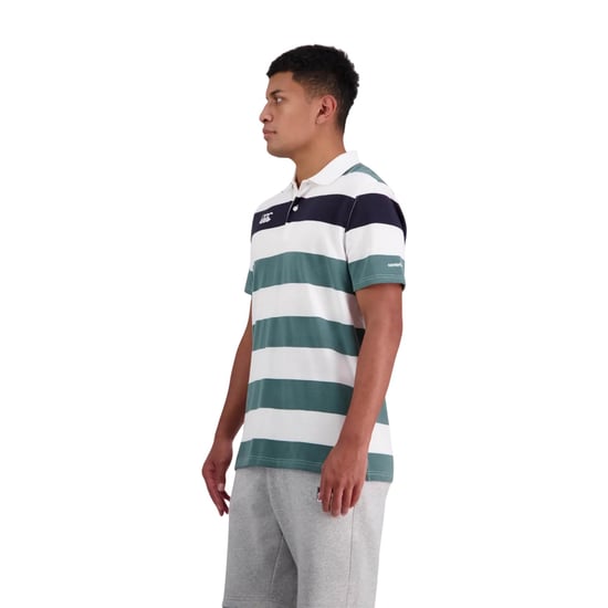Canterbury Mens Stripe Polo Shirt (Bright White) - Image 3